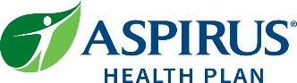 Aspirus Health Plan logo: green leaf with a white human figure beside blue text reading ‘Aspirus Health Plan’.